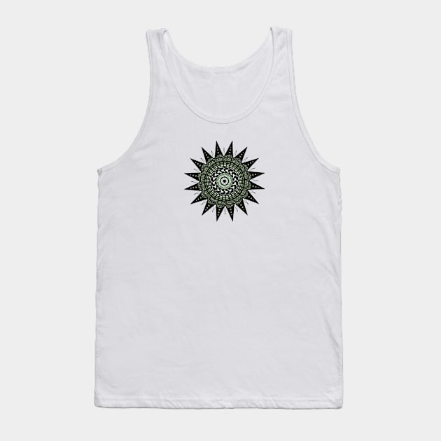 Green Mandala Tank Top by TheUndeadDesign